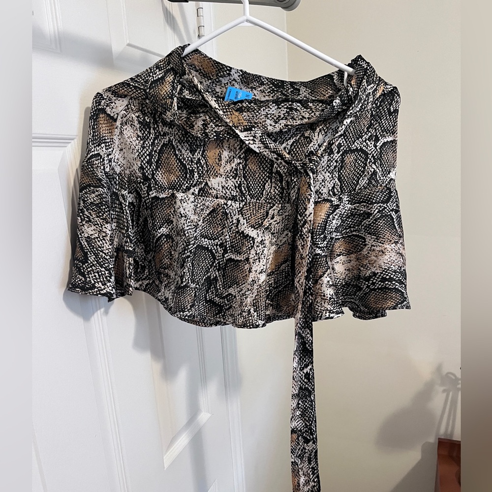 Snake Print Mini Skirt